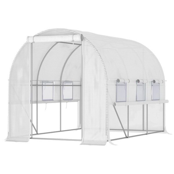 Gewächshaus für Gemüsegarten 2,95 x 2 x 2 m aus Stahl und weißem Polyethylen prezzo