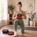 Dischi Palestra Set 4 con Maniglie 20 kg e Foro 2,5 cm in PP e Cemento      