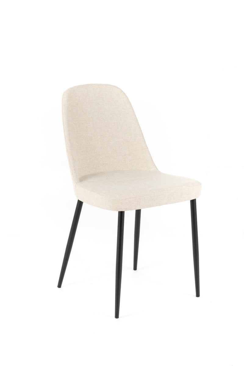 Set 4 Sedie 55x46xH85 cm in Tessuto Tamara Beige