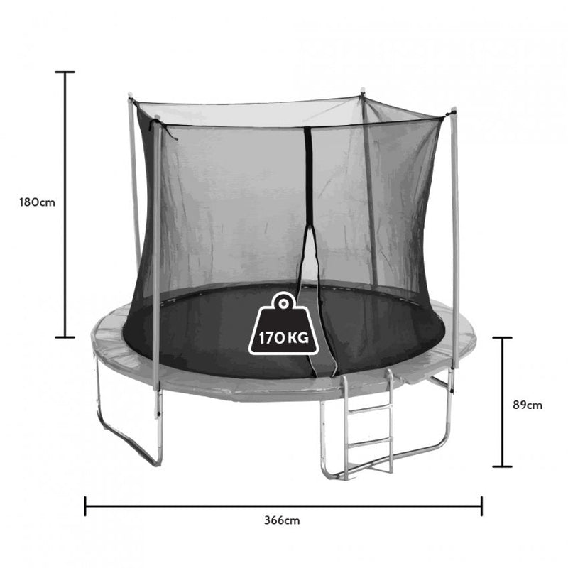 Trampolino Tappeto Elastico  Ø366 cmper Adulti e Bambini