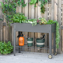 Portapiante Fioriera da Giardino 104x39x80 cm in Metallo Grigio