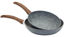 Set 2 Padelle 26-30 cm in Alluminio Forgiato Antiaderente Induzione Collection Gardena Granito