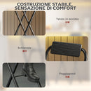 Set 2 Sgabelli da Bar Pieghevoli con Poggiapiedi 37x45x87 cm in Legno e Acciaio Nero  