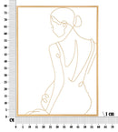 Pannello da Muro Oro Woman 60x1x80 cm in Ferro 