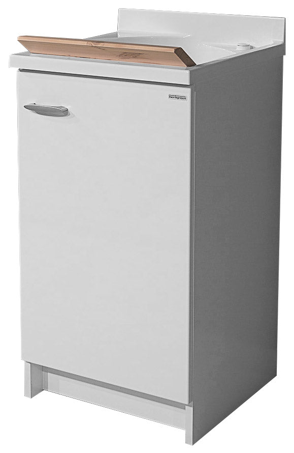 Waschbeckenunterschrank 45x50x85cm Rechte Tür Montegrappa Marella Weißes Holzbrett mit Korb sconto