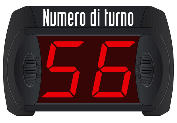 2-stelliger Warteschlangenregler LED-Anzeige Visel MonoPoint MD2 Schwarz acquista