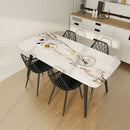 Set 4 Sedie da Pranzo Design Moderno con Schienale Traforato in Plastica Nero    