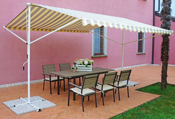 prezzo Gartenpavillon Eisen 4x4m Vorghini Marquise Gelb und Braun
