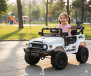 Macchina Elettrica per Bambini 12V Toyota Cruiser Bianca