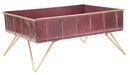 Svuota Tasche Glam Bordeaux 32x21,5x15,5 cm in Ferro Bordeaux e Oro