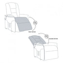 Poltrona Alzapersona Elettrica 2 Motori 80x86x107 cm in Tessuto Beige
