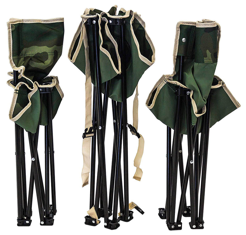 Set Tavolino e 2 Sedie Pieghevoli da Campeggio Menzi Camouflage