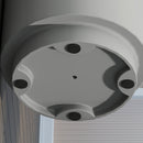 Tavolino da Giardino Multiuso con Secchiello Ghiaccio e Coperchio Ø37,5x43,5 cm in Cemento e Acciaio Inox Grigio Chiaro   