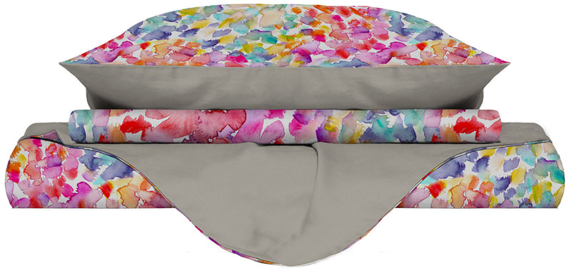 Copripiumino con Stampa sul Sacco e Federe Doubleface Spring