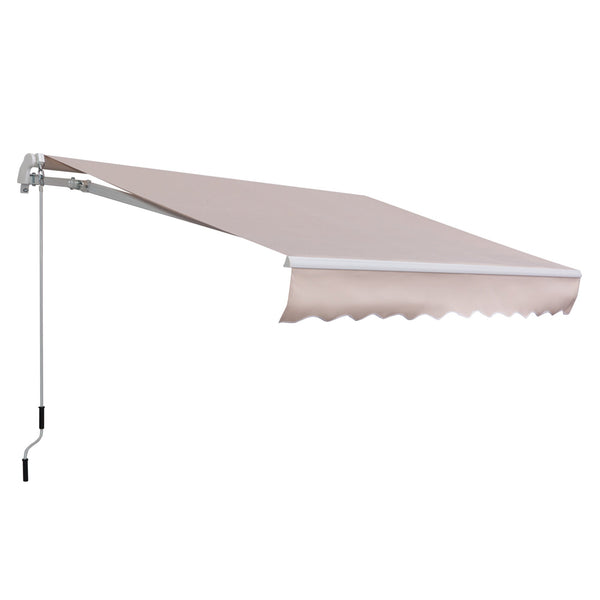 Armmarkise 2,95 x 2 m, manuell aufrollbare Wand aus beigefarbenem Polyester prezzo