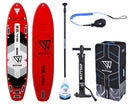 SUP Tavola Gonfiabile 388x91x15 cm con Pagaia Zaino e Accessori Wattsup Seal Rosso