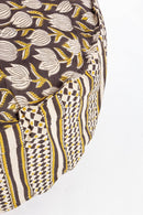 Pouf Ø 65x25 cm Charme in Tessuto Nero