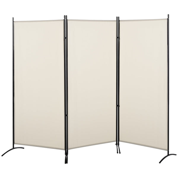 prezzo Paravent Separè 3 Paneele 253x50x182 cm in Metall und Beige Polyester