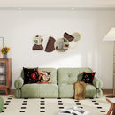 Decorazione Murale 3D con Specchi 101x41.5 cm in Metallo Oro   