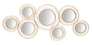Pannello Specchio Oro Round 124,5x4x53,5 cm in Ferro Oro