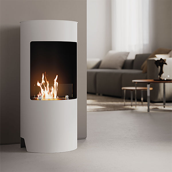 Camino a Bioetanolo da Pavimento Ø45x95 cm 2500W 1,2L Cortina Bianco prezzo