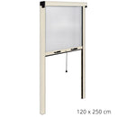 Zanzariera Avvolgibile Avorio per Porta e Balcone a Molla 120X250Cm