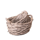 Set 3 Set 2 Ovaline 25x19 H 14 cm con Manici 