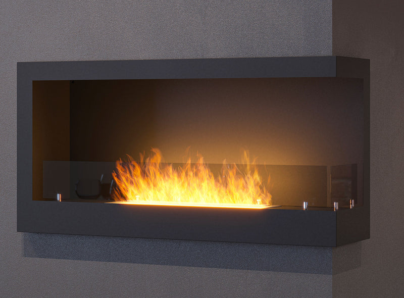 Camino a Bioetanolo da Incasso 90x45 cm  Corner 900 Right Nero