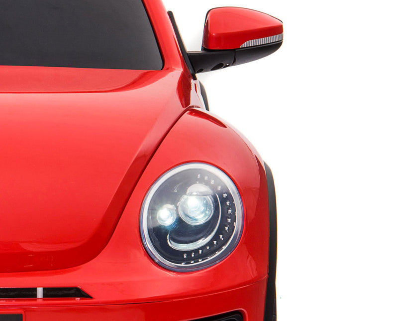 Macchina Elettrica per Bambini 12V con Licenza Volkswagen Maggiolino Rossa
