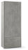 Kleiderschrank 2 Türen 2 Schubladen 71x182x41 cm Zement