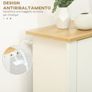 Scarpiera 2 Ante 12 Paia di Scarpe Ripiano Regolabile 72x26x80 cm in Legno Bianco
