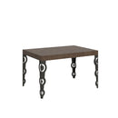 Tavolo Allungabile 140-400x90x77 cm Karamay Noce Telaio Antracite 
