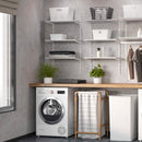 Kit per Fissaggio Mensole 330 mm in Acciaio Emuca Bianco