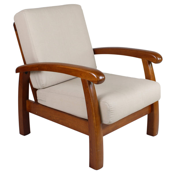 Holzsessel mit Kissen 66x85x83cm Vandi Ecru prezzo