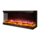 Camino Elettrico da Incasso 56,1x103,5x31,7 cm Effetto Fiamma 1500W Haiti 40 Nero