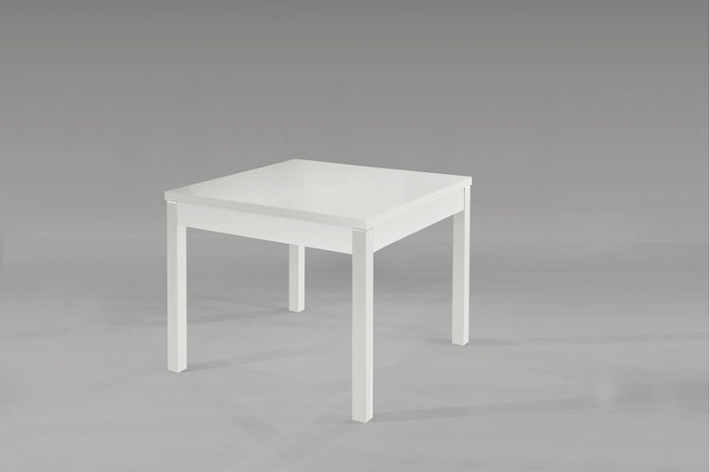 Tavolo da Pranzo Allungabile a Libro in Melamina 100/200x100x78cm TFT  Raff Bianco Lucido