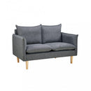 Divano 2 Posti Florin 130x84x51 h cm in Tessuto Grigio scuro