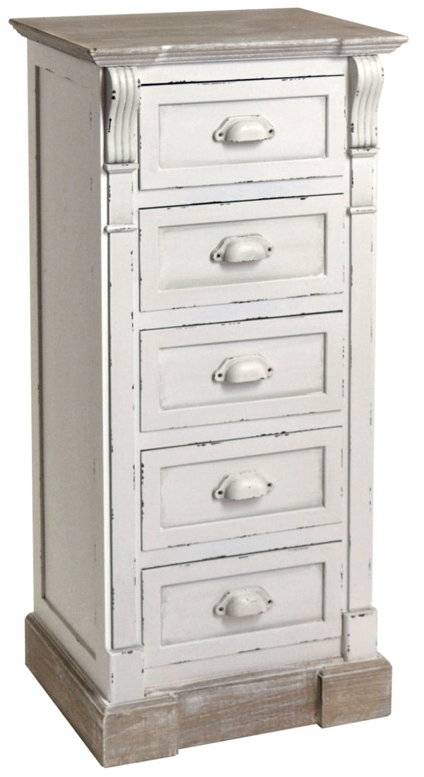 Adami Provenza Schmale Holzkommode 5 Schubladen online