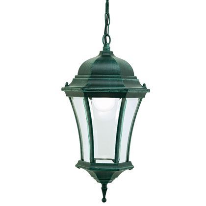 Lampada Sospesa Colore Nero e Verde per Esterno Linea Curvata Sovil