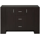 Credenza 2 Ante 3 Cassetti 3 Ripiani 120x38x84 cm in Legno  Marrone Scuro