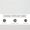 Panchina Dondolo da Giardino 151x75x85 cm in Metallo e Texteline Beige