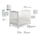 Lettino Culla in Legno Italbaby Flash Bianco