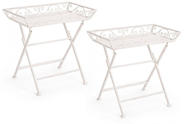 Set 2 Tavolini 63x40x60 cm Emily in Acciaio prezzo