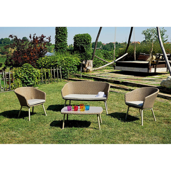 Vorghini Malaga Grey Wicker und Aluminium Garden Set acquista