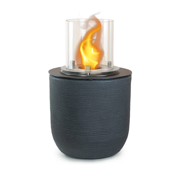 acquista Camino a Bioetanolo Braciere da Pavimento Ø35xh55 cm per Interno ed Esterno Raffaello Ghisa Grigio