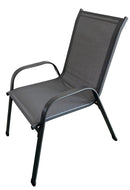 Set 4 Sedie da Giardino 71x55x91 cm con Braccioli Grigio Scuro