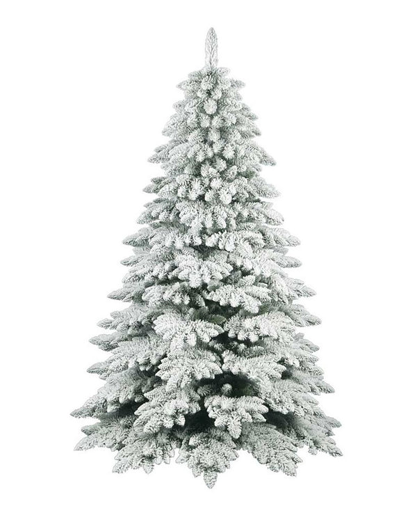 prezzo Albero di Natale Artificiale Floccato Effetto Realistico Innevato 240 cm 1719 Rami Bianco Effetto Neve