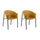 Set 2 Sedie 58x56xH79 cm in Tessuto Nari Giallo