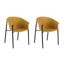 Set 2 Sedie 58x56xH79 cm in Tessuto Nari Giallo