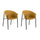 Set 2 Sedie 58x56xH79 cm in Tessuto Nari Giallo